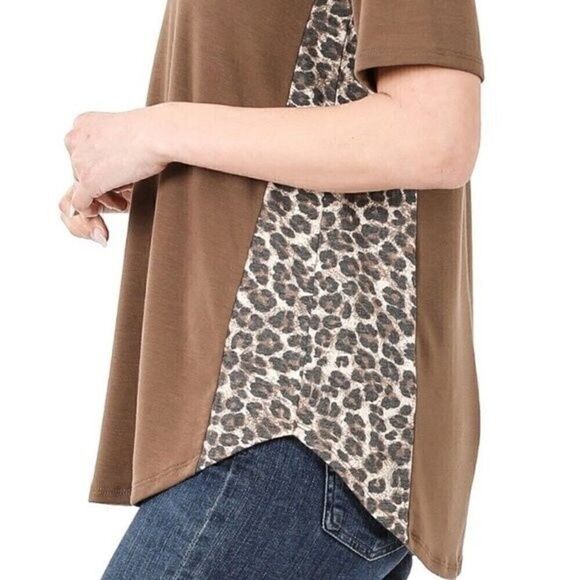 Zenana Women Medium Leopard T Shirt Pullover NWT - Picture 3 of 7